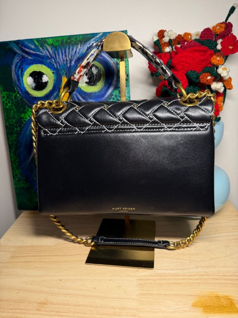 Kurt Geiger Medium Leather Kensington Evil Eye Bag EUC - RARE - Picture 7 of 10